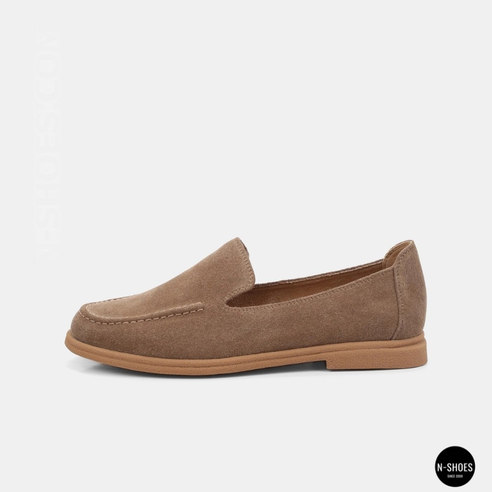 Жіночі замшеві лофери Allsy Lonza 210945 v1197-g20-9 beige 6151 у стилі Canal Loafer від бренду The Row