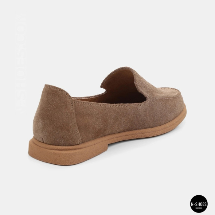 Женские замшевые лоферы Allsy Lonza 210945 v1197-g20-9 beige 6151 в стиле Canal Loafer от