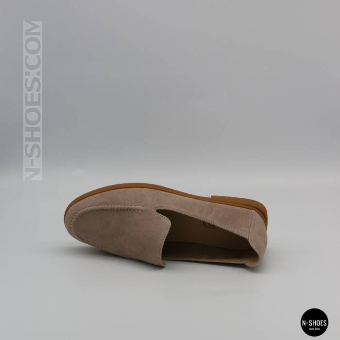 Женские замшевые лоферы Allsy Lonza 210945 v1197-g20-9 beige 6151 в стиле Canal Loafer от