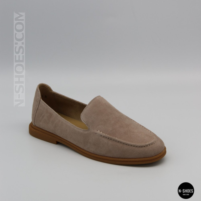 Женские замшевые лоферы Allsy Lonza 210945 v1197-g20-9 beige 6151 в стиле Canal Loafer от