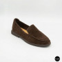 Замшеві шоколадні туфлі-лофери Allsy Lonza 210948 v1197-g20-15 brown 6152