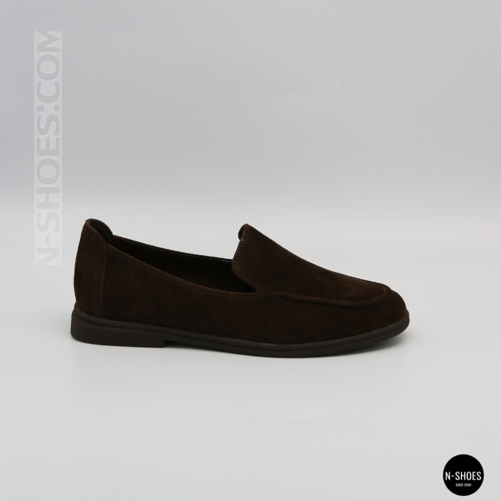 Замшеві шоколадні туфлі-лофери Allsy Lonza 210948 v1197-g20-15 brown 6152