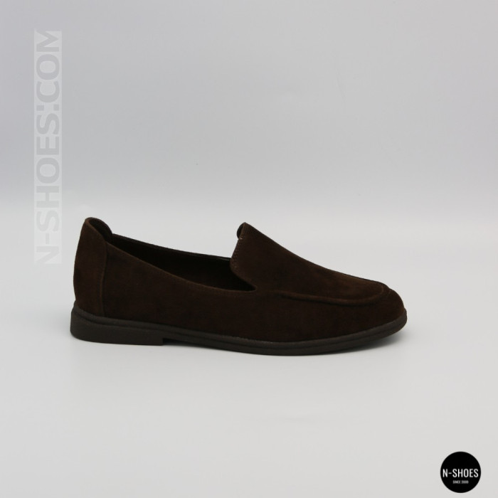 Женские шоколадные замшевые лоферы Allsy 210948 Lonza 212655 v1197-g20-15 brown 6152