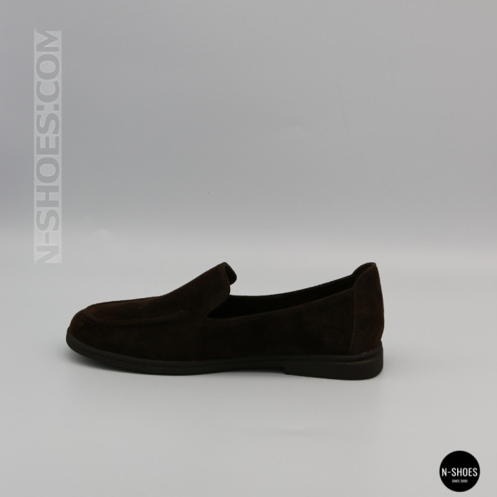 Женские шоколадные замшевые лоферы Allsy 210948 Lonza 212655 v1197-g20-15 brown 6152