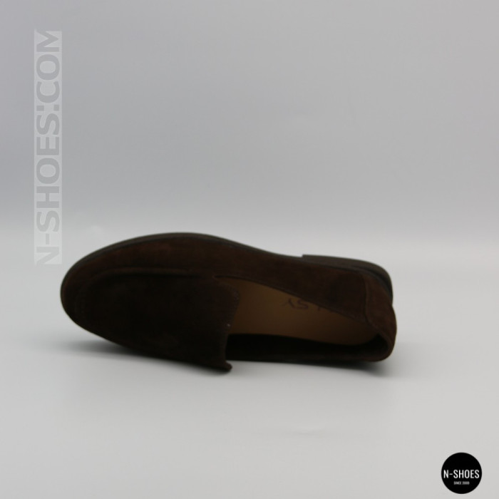 Женские шоколадные замшевые лоферы Allsy 210948 Lonza 212655 v1197-g20-15 brown 6152