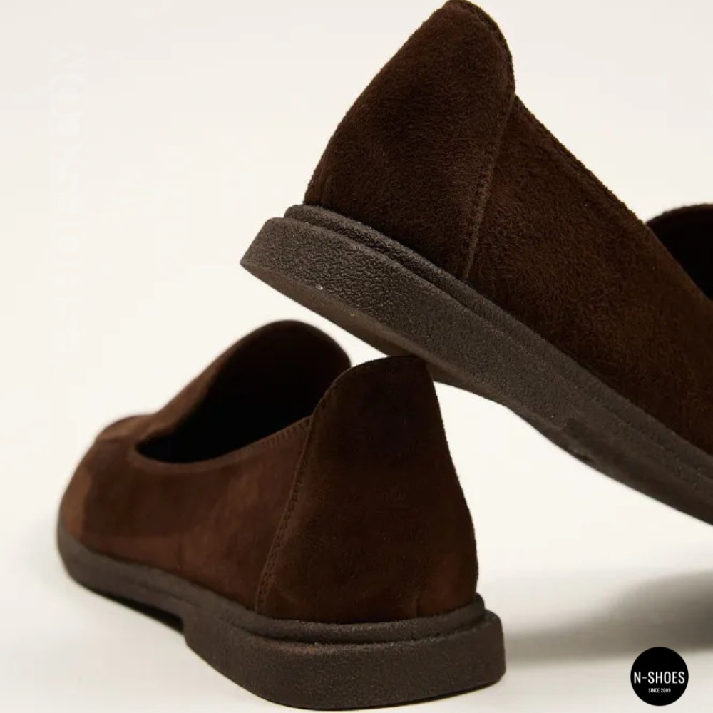 Замшеві шоколадні туфлі-лофери Allsy 210948 Lonza 212655 v1197-g20-15 brown 6152