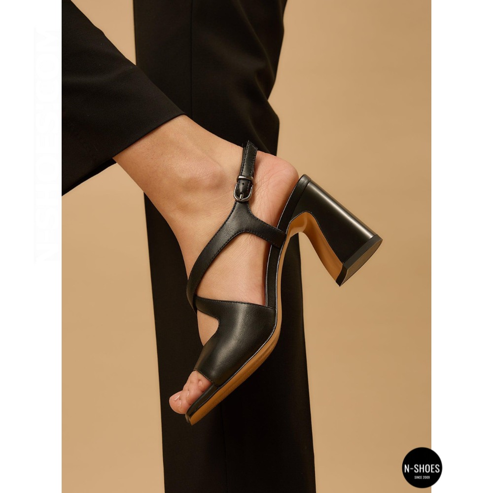 Жіночі чорні туфлі-босоніжки на підборах Fabio Monelli 207708 K781-L877-P22A Black 6154