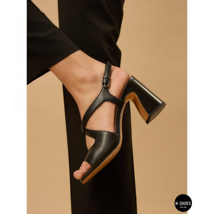 Women's Black Heeled Sandals Fabio Monelli 207708 K781-L877-P22A Black 6154