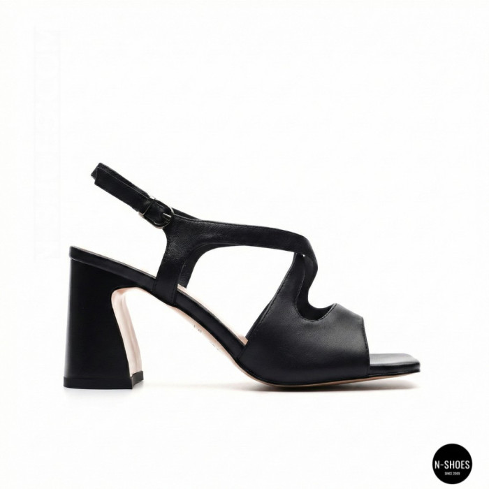 Women's Black Heeled Sandals Fabio Monelli 207708 K781-L877-P22A Black 6154