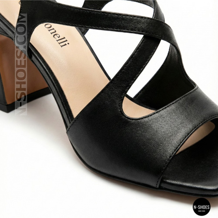 Women's Black Heeled Sandals Fabio Monelli 207708 K781-L877-P22A Black 6154