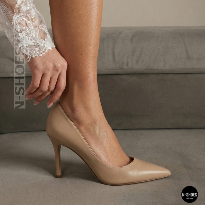 Жіночі бежеві туфлі-човники на шпильці Fabio Monelli 210787 g195-01a-y849x beige 6155