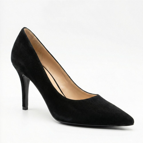 Women's black suede stiletto heel pumps Fabio Monelli 208457 4l190-a242-015a black 6156