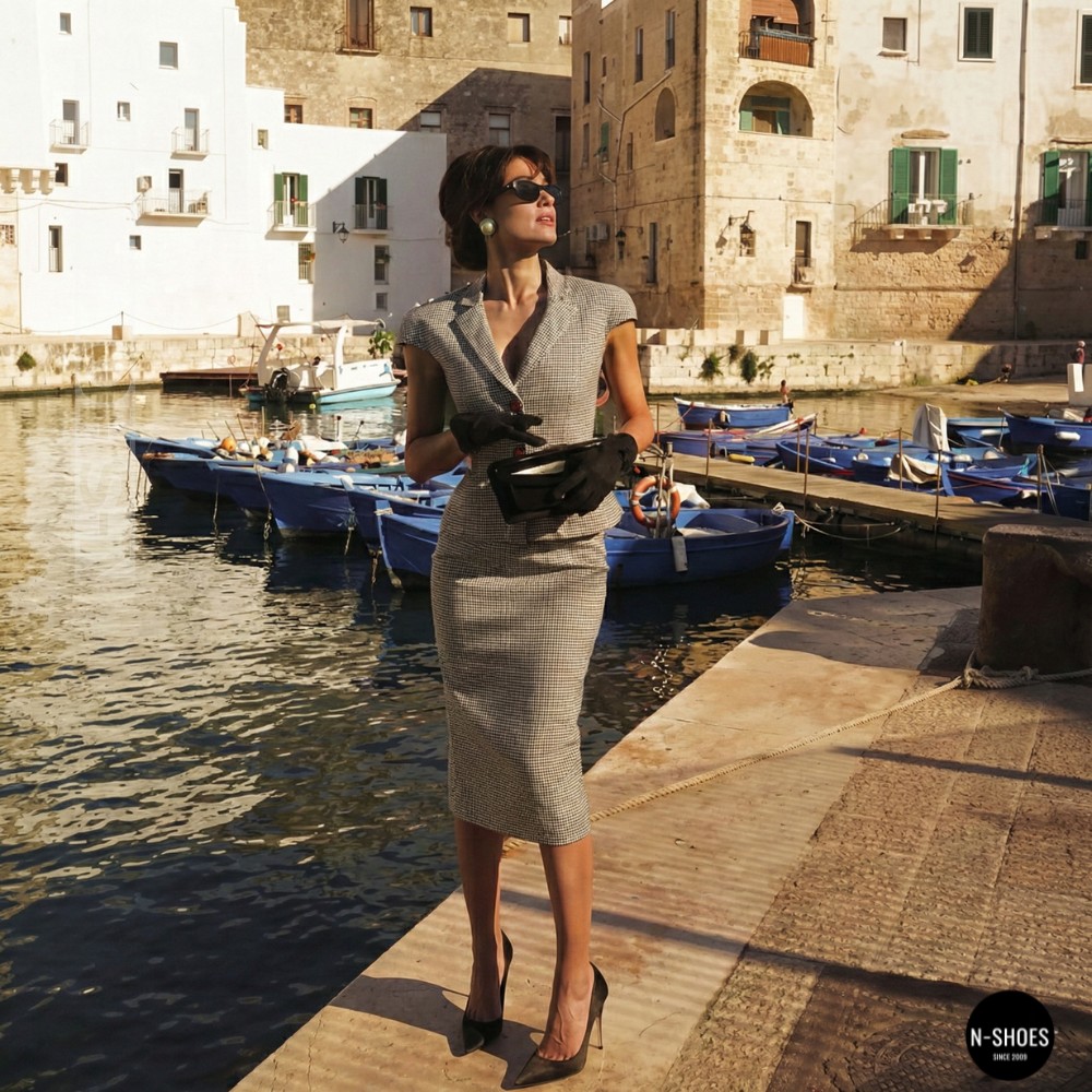 Жіночі чорні замшеві туфлі-човники на шпильці Fabio Monelli 208457 4l190-a242-015a black 6156