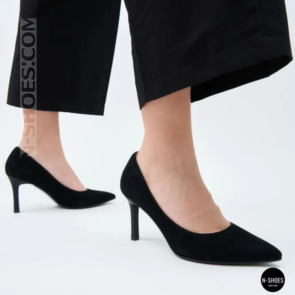 Жіночі чорні замшеві туфлі-човники на шпильці Fabio Monelli 208457 lonza-ny-212666 4l190-a242-015a black 6156