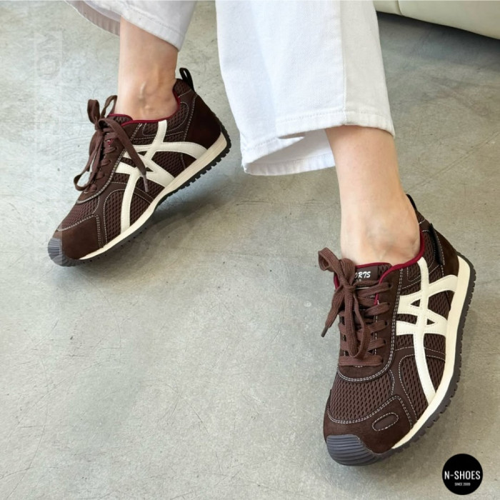 Женские бордовые кроссовки Allsy 207870 lonza 212544 1609-3 brown 6157