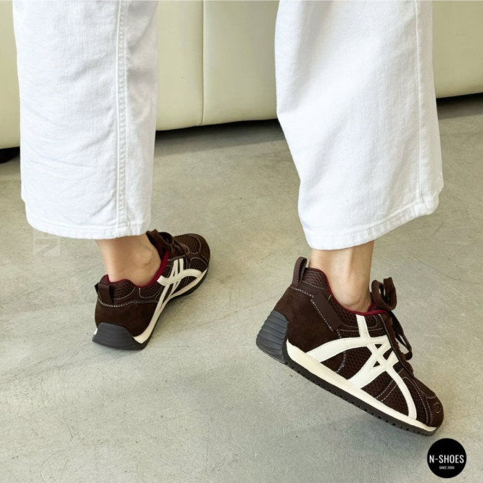 Женские бордовые кроссовки Allsy 207870 lonza 212544 1609-3 brown 6157