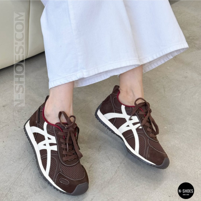 Женские бордовые кроссовки Allsy 207870 lonza 212544 1609-3 brown 6157
