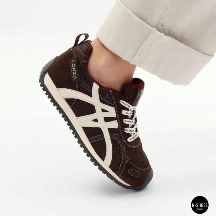 Женские бордовые кроссовки Allsy 207870 lonza 212544 1609-3 brown 6157