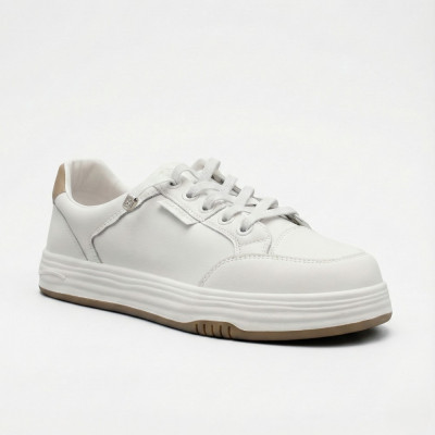 Women's White Basic Sneakers Allsy Lonza 6158, Platform