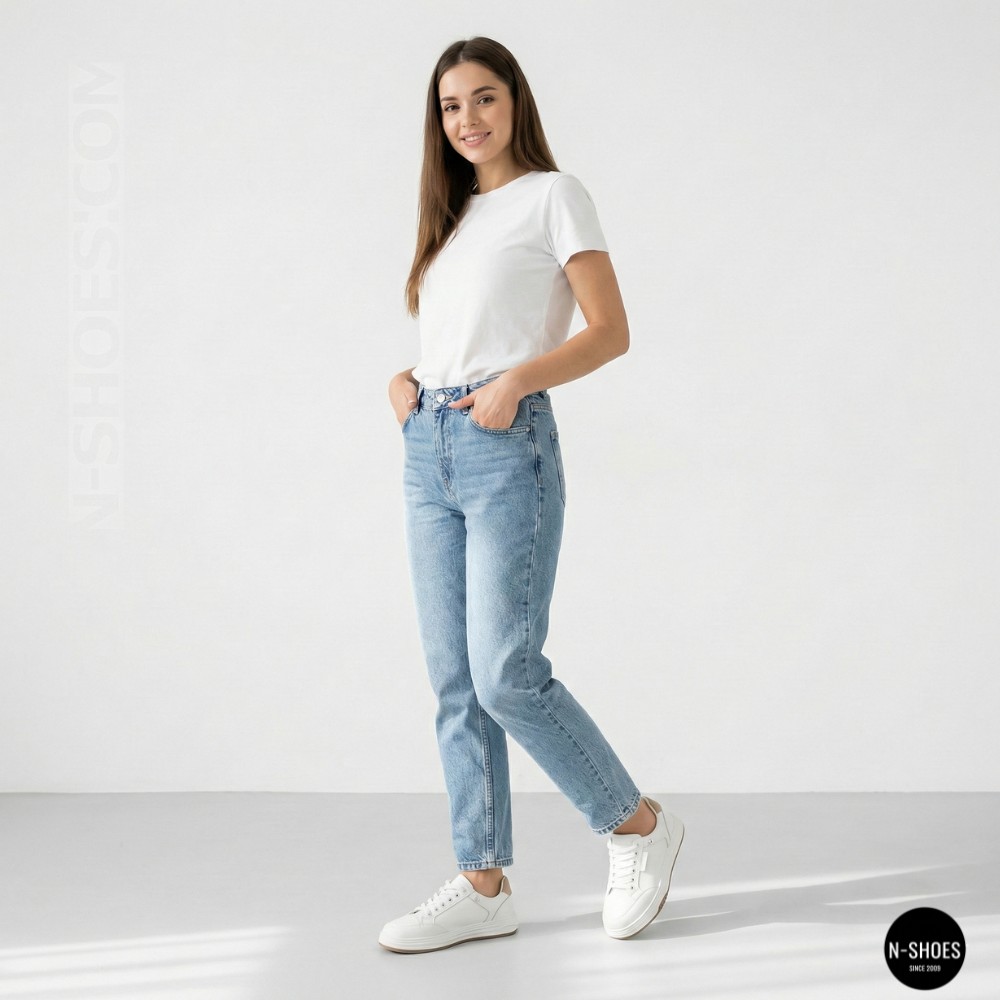 Жіночі білі шкіряні кеди на платформі Allse Lonza 206754 23276 White-Beige 6158