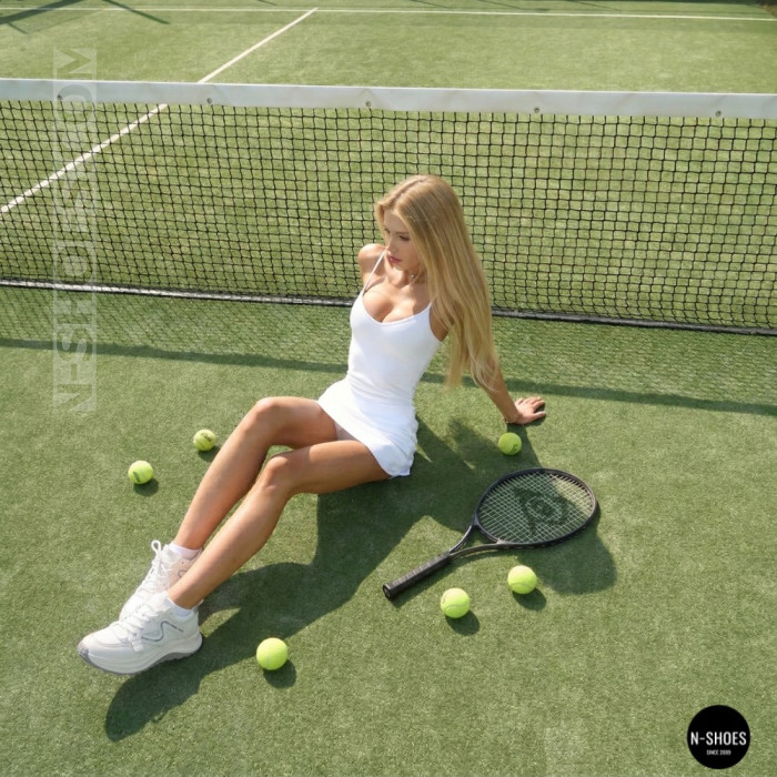Белые женские кроссовки Allsy Lonza 206898 yr10-1 (white-grey) 6162 в стиле Chunky Sneakers