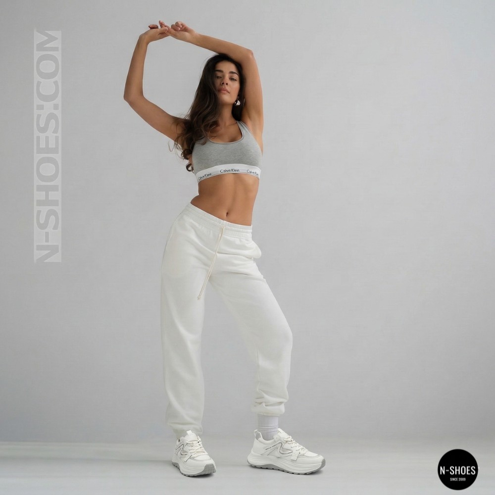 Білі жіночі кросівки Allsy Lonza 206898 yr10-1 (white-grey) 6162 у стилі Chunky Sneakers