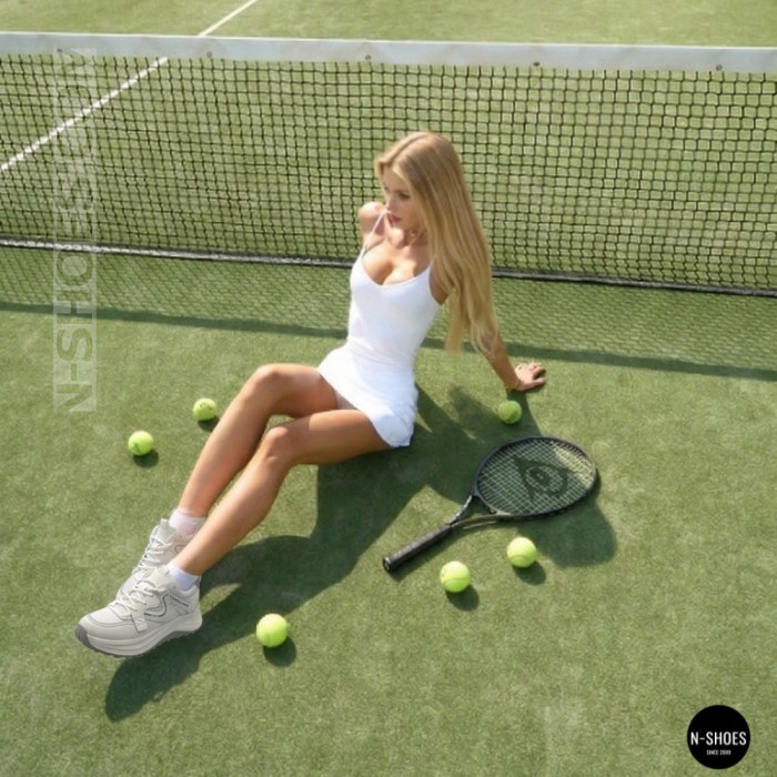 Белые женские кроссовки Allsy Lonza 206898 yr10-1 (white-grey) 6162 в стиле Chunky Sneakers
