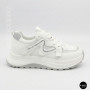 Білі жіночі кросівки Allsy Lonza 206898 yr10-1 (white-grey) 6162 у стилі Chunky Sneakers