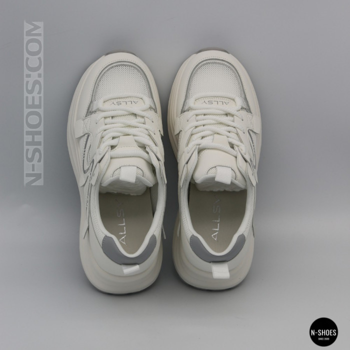 Белые женские кроссовки Allsy Lonza 206898 yr10-1 (white-grey) 6162 в стиле Chunky Sneakers