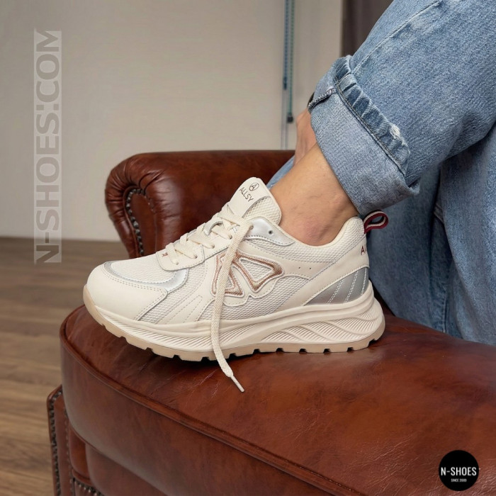 Женские бежевые кроссовки Allsy 207032 yr18-3 Lonza 207028 beige 6163 в стиле Axel Arigato