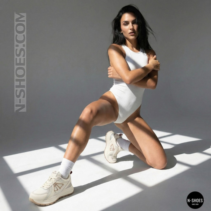 Женские бежевые кроссовки Allsy 207032 yr18-3 Lonza 207028 beige 6163 в стиле Axel Arigato