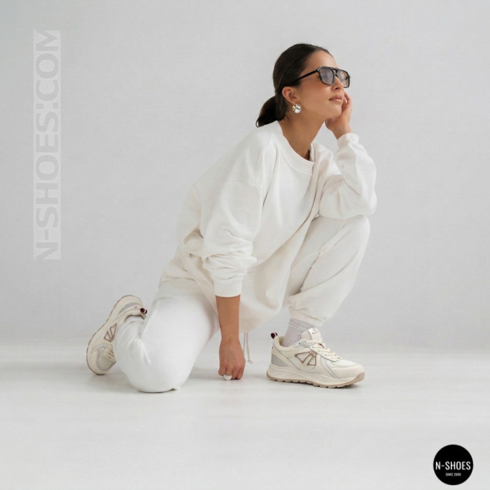 Женские бежевые кроссовки Allsy 207032 yr18-3 Lonza 207028 beige 6163 в стиле Axel Arigato