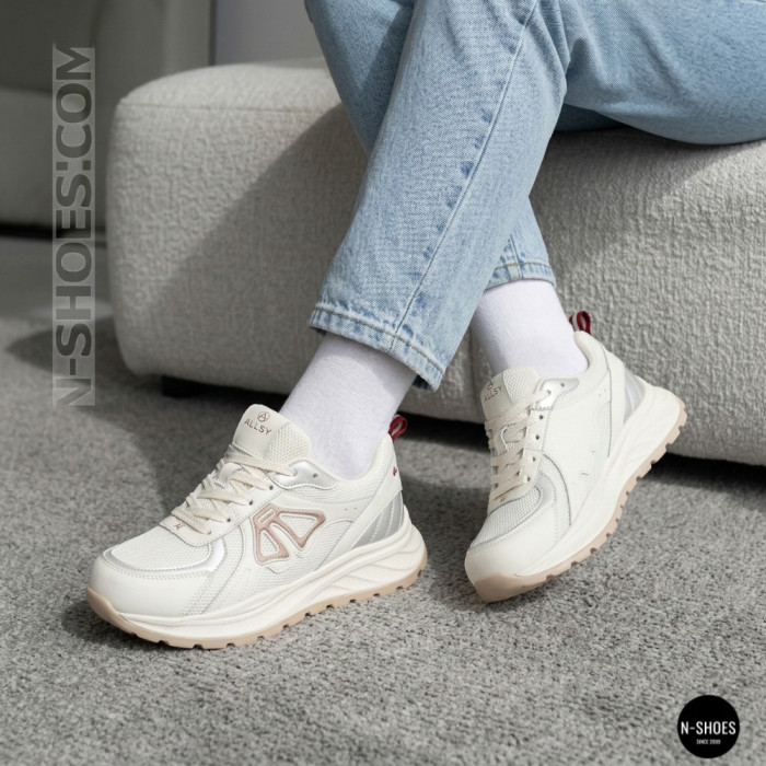 Женские бежевые кроссовки Allsy 207032 yr18-3 Lonza 207028 beige 6163 в стиле Axel Arigato