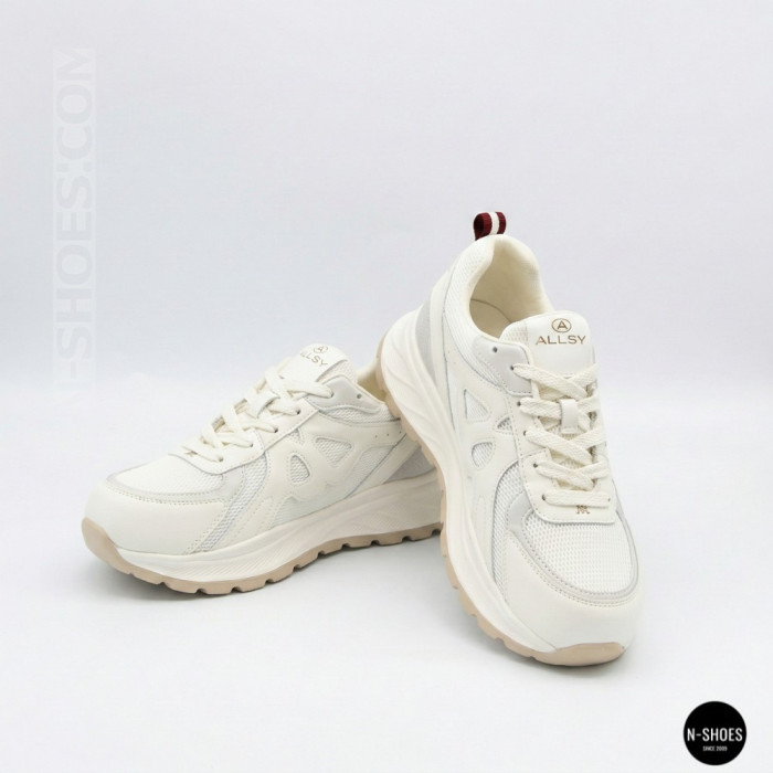 Женские бежевые кроссовки Allsy 207032 yr18-3 Lonza 207028 beige 6163 в стиле Axel Arigato
