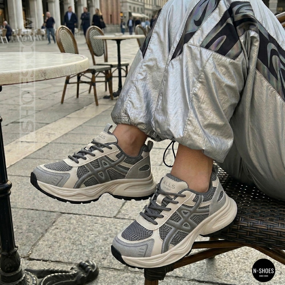 Кросівки Allsy 208433 tt-105 Lonza grey 6164 (стиль GEL-Kayano 14)