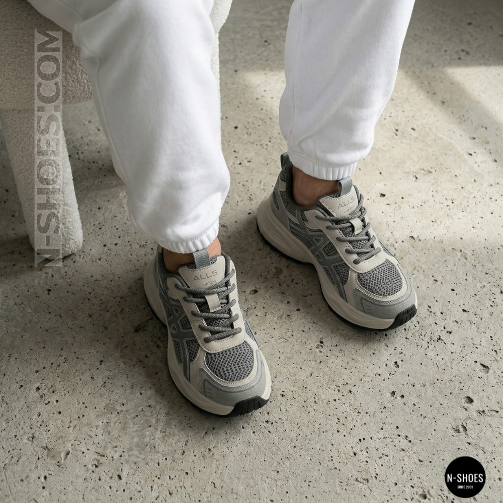 Кросівки Allsy 208433 tt-105 Lonza grey 6164 (стиль GEL-Kayano 14)