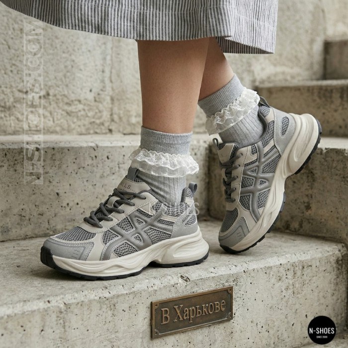 Allsy Lonza 208433 tt-105 Grey 6164 Sneakers (GEL-Kayano 14 Style)