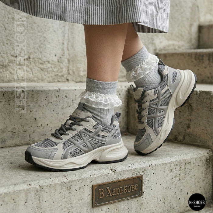 Кроссовки Allsy 208433 tt-105 Lonza grey 6164 в стиле GEL-Kayano 14