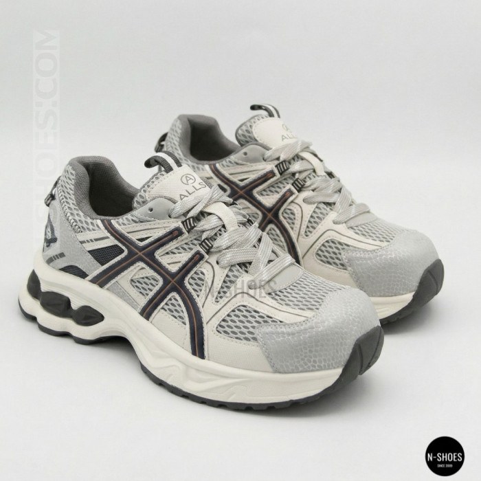 Жіночі сірі кросівки Allsy 209784 t25675 Lonza 212533 grey 6166 у стилі ASICS GEL