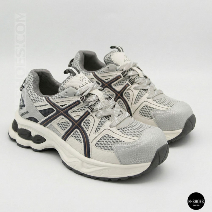 Женские серые кроссовки Allsy 209784 t25675 Lonza 212533 grey 6166 в стиле ASICS GEL