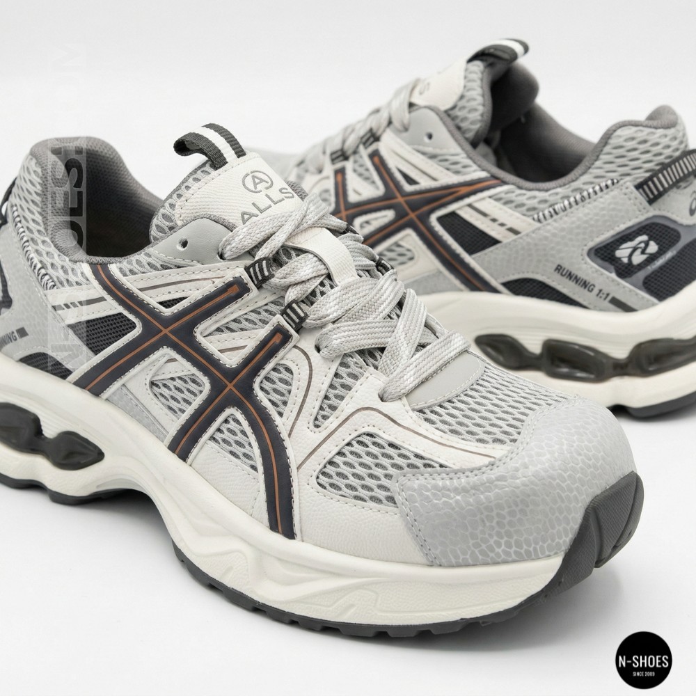 Жіночі сірі кросівки Allsy 209784 t25675 Lonza grey 6166 у стилі ASICS GEL