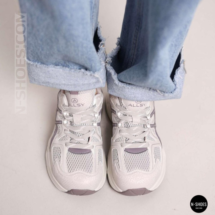 Женские серые кроссовки Allsy 209784 t25675 Lonza 212533 grey 6166 в стиле ASICS GEL