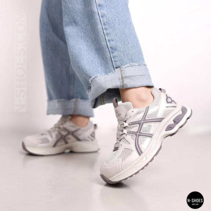 Женские серые кроссовки Allsy 209784 t25675 Lonza 212533 grey 6166 в стиле ASICS GEL