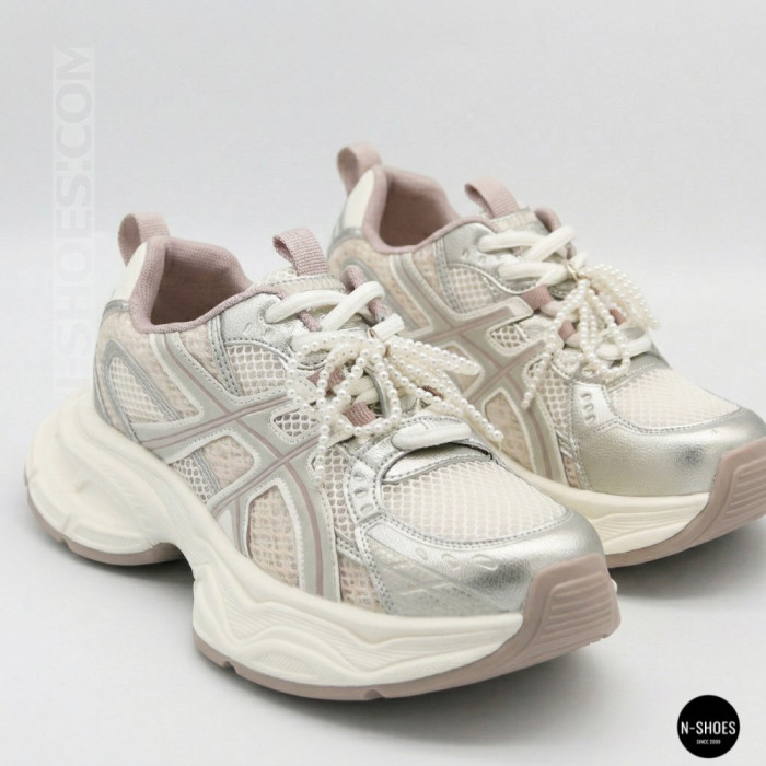 Allsy Lonza 206901 yr17-1 silver 6167 Women's Sneakers Asics Style