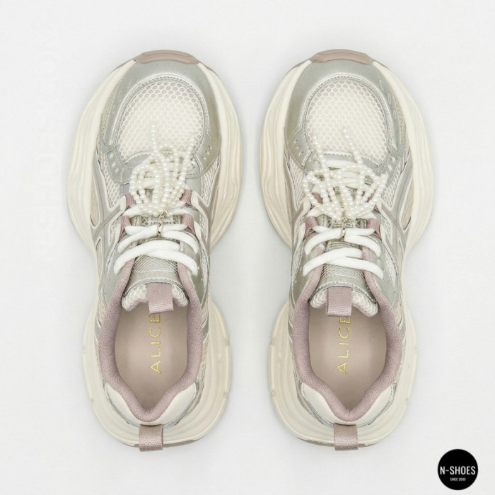 Allsy Lonza 206901 yr17-1 silver 6167 Women's Sneakers Asics Style
