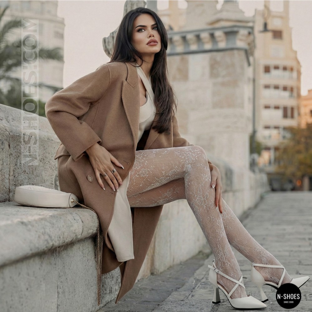 Жіночі білі туфлі-босоніжки Fabio Monelli на французькому підборі 207657 22A649-A288-YP1035TS WHITE FM 6168