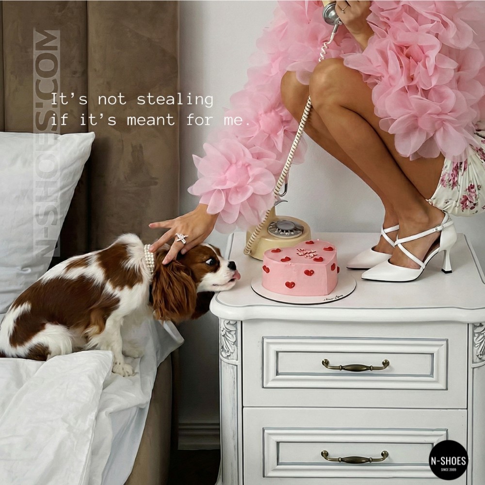 Жіночі білі туфлі-босоніжки Fabio Monelli на французькому підборі 207657 22A649-A288-YP1035TS WHITE FM 6168