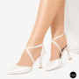Жіночі білі туфлі-босоніжки Fabio Monelli на французькому підборі 207657 22A649-A288-YP1035TS WHITE FM 6168