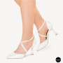 Жіночі білі туфлі-босоніжки Fabio Monelli на французькому підборі 207657 22A649-A288-YP1035TS WHITE FM 6168