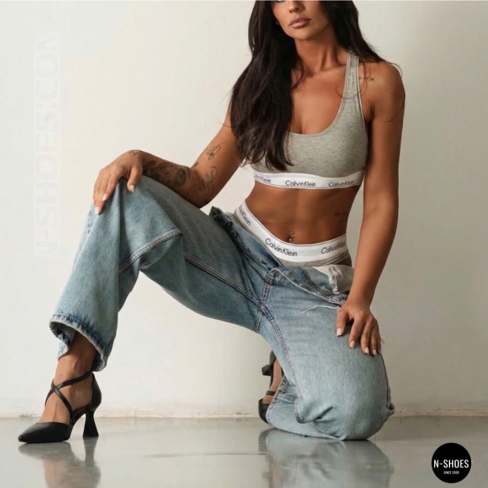 Жіночі чорні туфлі-босоніжки на стійкому каблуці французькому Fabio Monelli 212267 22a649-a288-y314ts black fm 6169